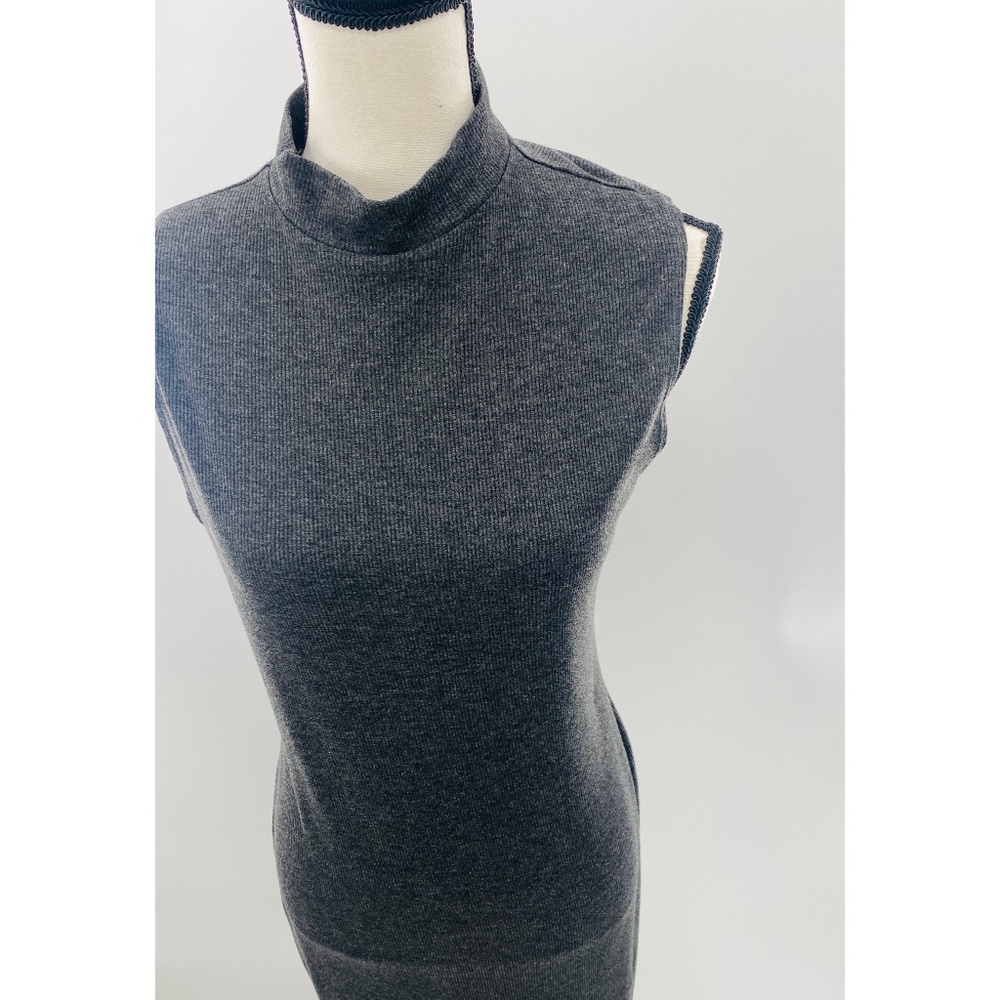 Fashion Nova‎ Dark Grey Mock Neck Sleeveless Long/Maxi Fitted Dress - Picture 2 of 9